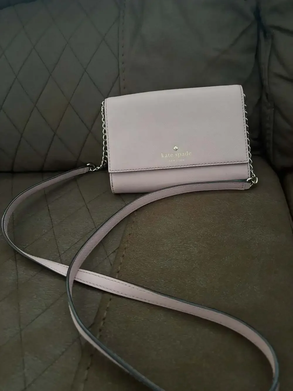 Kate Spade Cedar Street Cami Saffiano Leather Chain Crossbody Bag in Pink
